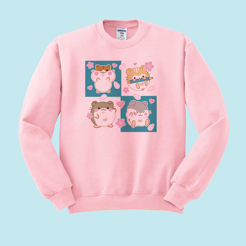 Hamster Grid Crewneck Sweatshirt