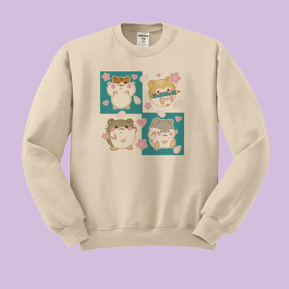 Hamster Grid Crewneck Sweatshirt