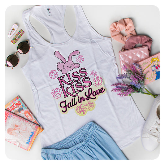 Kiss Kiss Fall in Love Racerback Tank