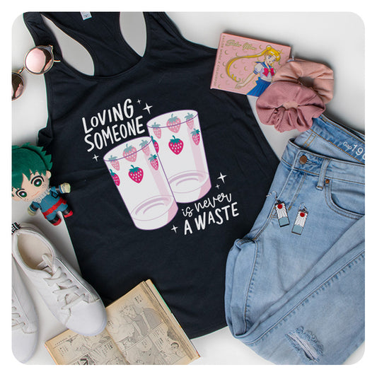 Loving Someone is Never a Waste Racerback Tank