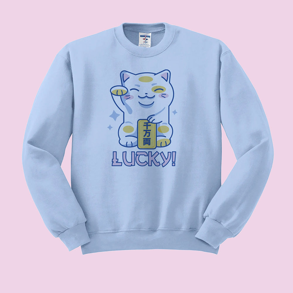 Lucky Cat Crewneck Sweatshirt