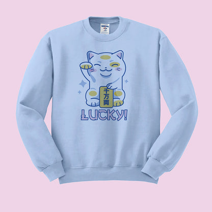 Lucky Cat Crewneck Sweatshirt