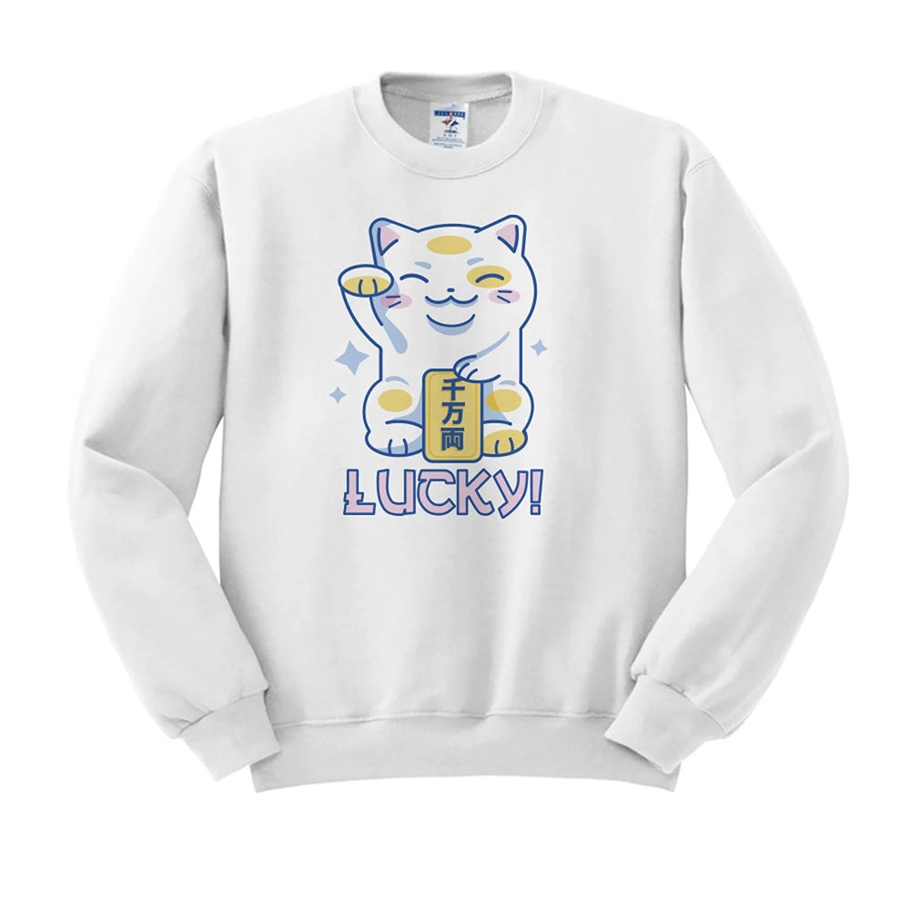 Lucky Cat Crewneck Sweatshirt