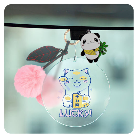 Lucky Cat Rearview Mirror Hang