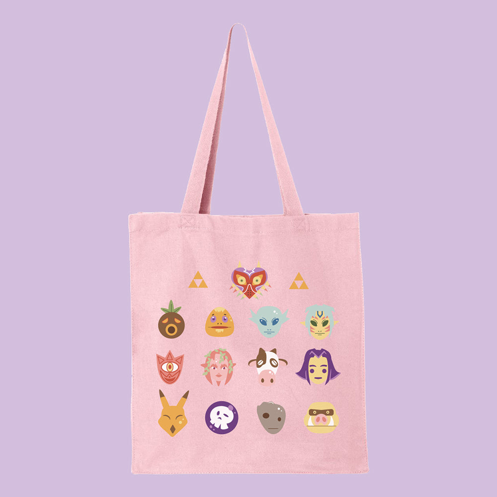 Majora Masks Grid Tote Bag