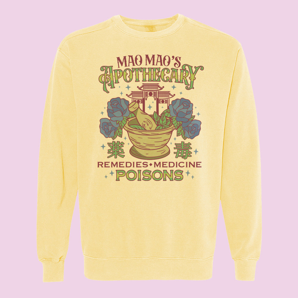 Mao Mao's Apothecary Poisons Comfort Colors Crewneck Sweatshirt