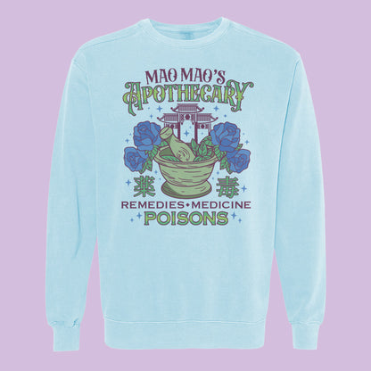 Mao Mao's Apothecary Poisons Comfort Colors Crewneck Sweatshirt