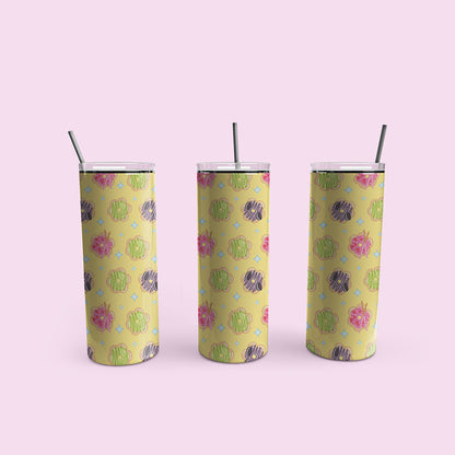 Mochi Donuts Patterned Skinny Tumbler