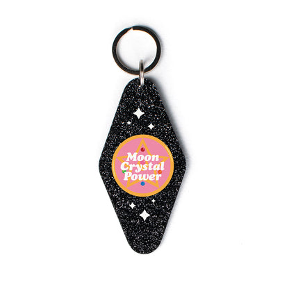 Moon Crystal Power Glitter Keychain