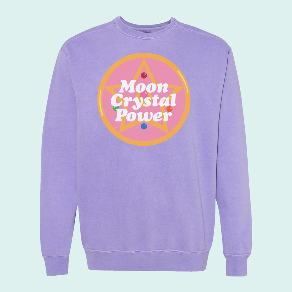 Moon Crystal Power Comfort Colors Crewneck Sweatshirt