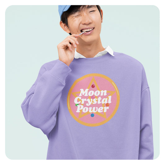 Moon Crystal Power Comfort Colors Crewneck Sweatshirt