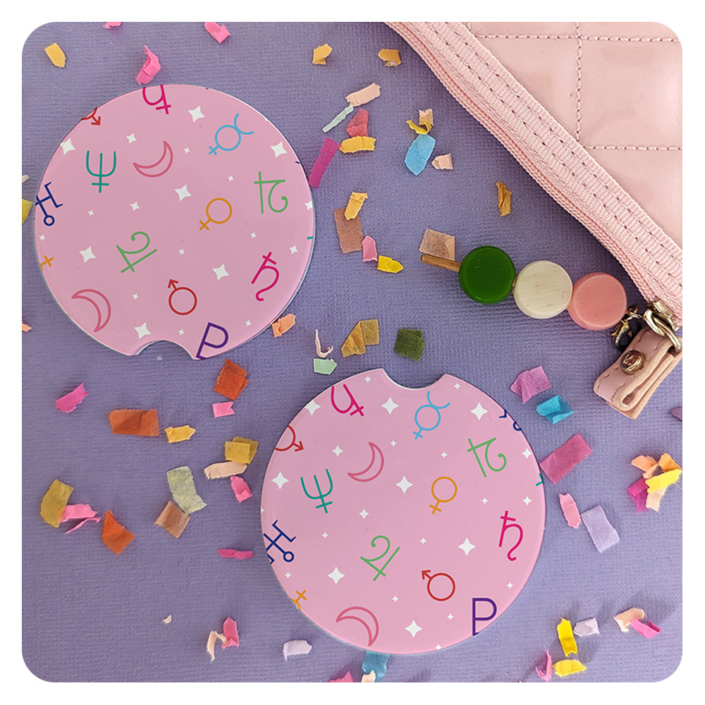 Sailor Scout Symbols Patterned Car Coasters