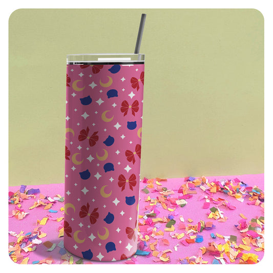 Moon Sailor Scout Patterned Skinny Tumbler