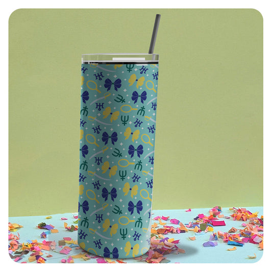 Neptune and Uranus Sailor Scout Patterned Skinny Tumbler