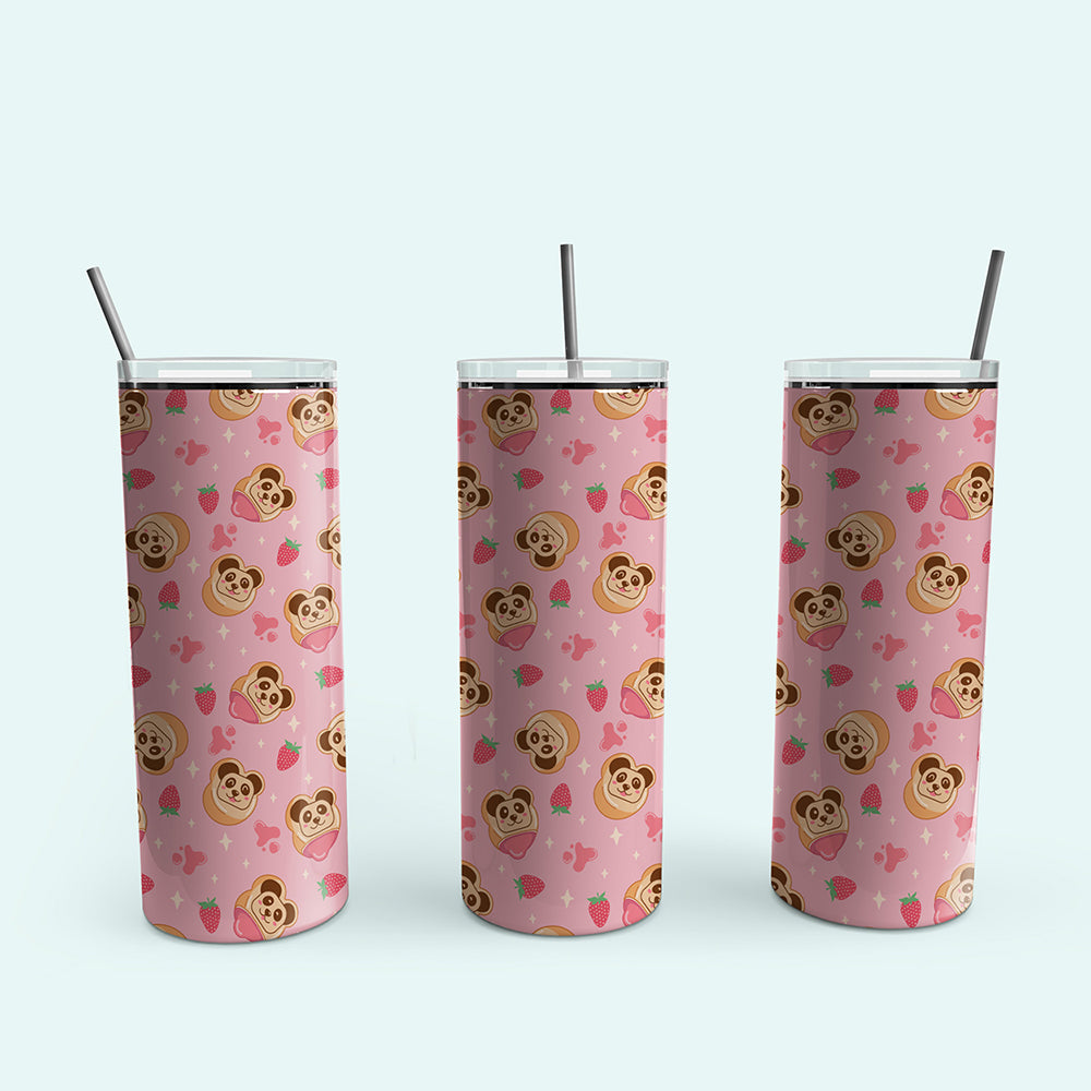 Panda Cookies Patterned Skinny Tumbler