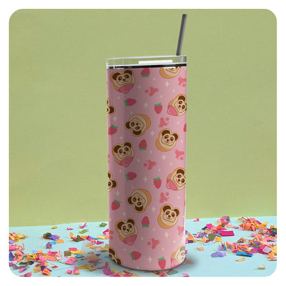 Panda Cookies Patterned Skinny Tumbler