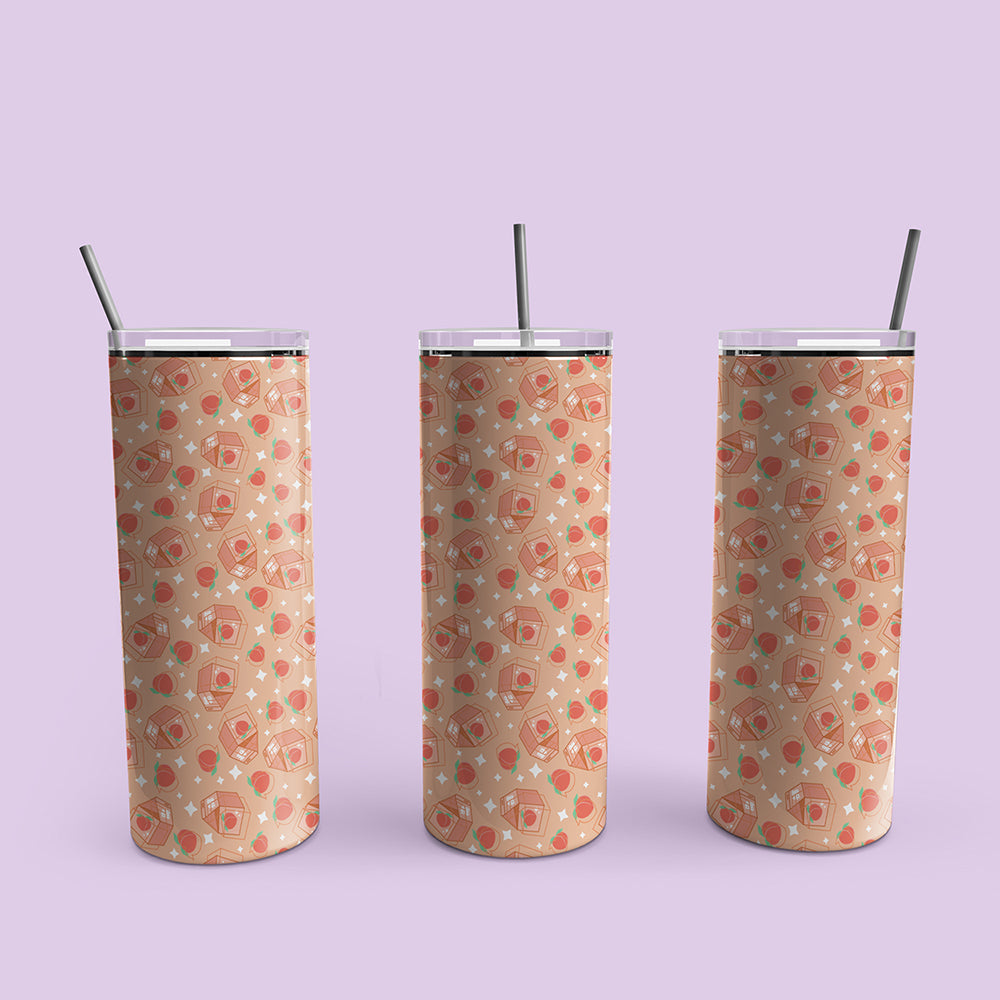 Peach Milk Patterned Skinny Tumbler