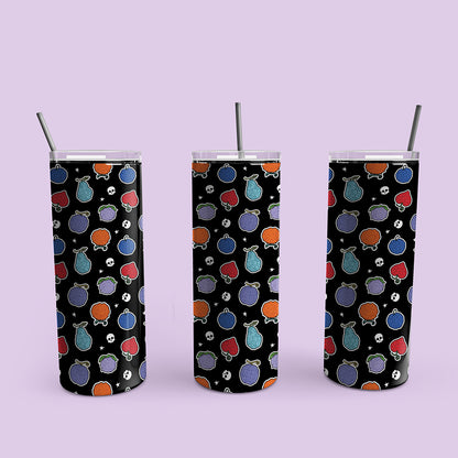 Pirate Fruit Patterned Skinny Tumbler