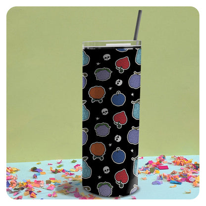 Pirate Fruit Patterned Skinny Tumbler