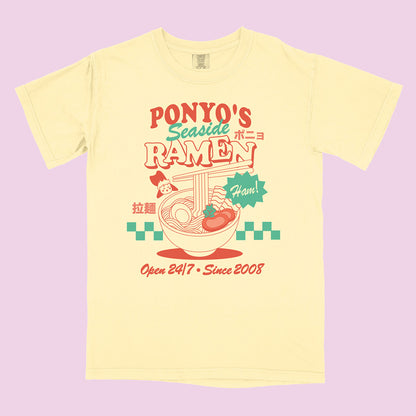 Ponyo's Seaside Ramen Comfort Colors T-Shirt