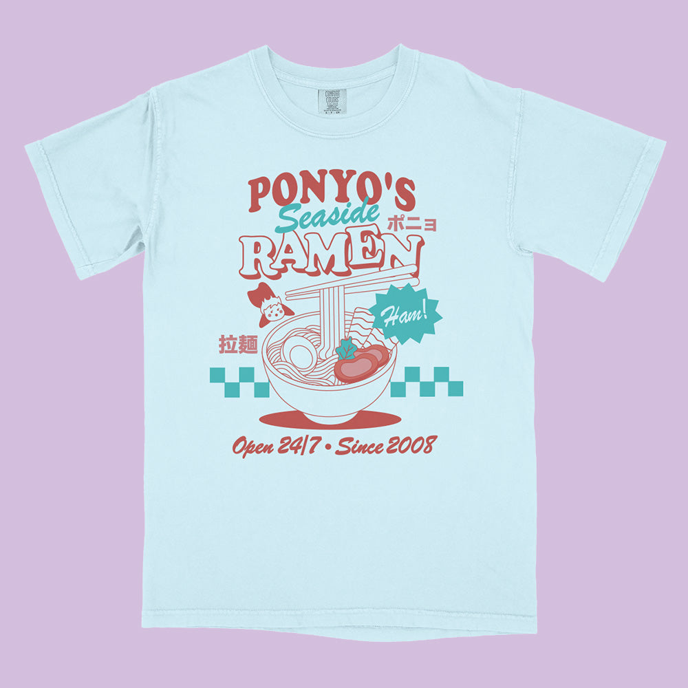 Ponyo's Seaside Ramen Comfort Colors T-Shirt