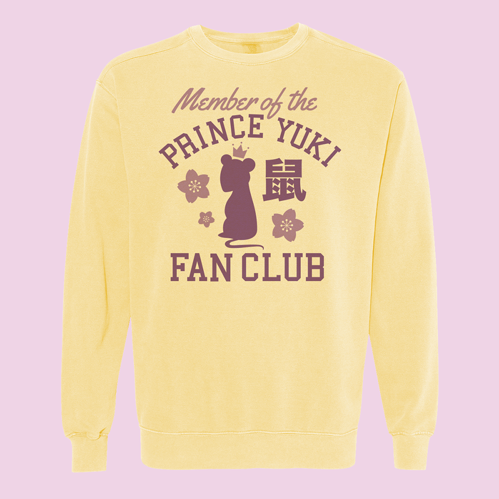 Prince Yuki Fan Club Comfort Colors Crewneck Sweatshirt