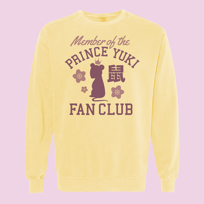 Prince Yuki Fan Club Comfort Colors Crewneck Sweatshirt