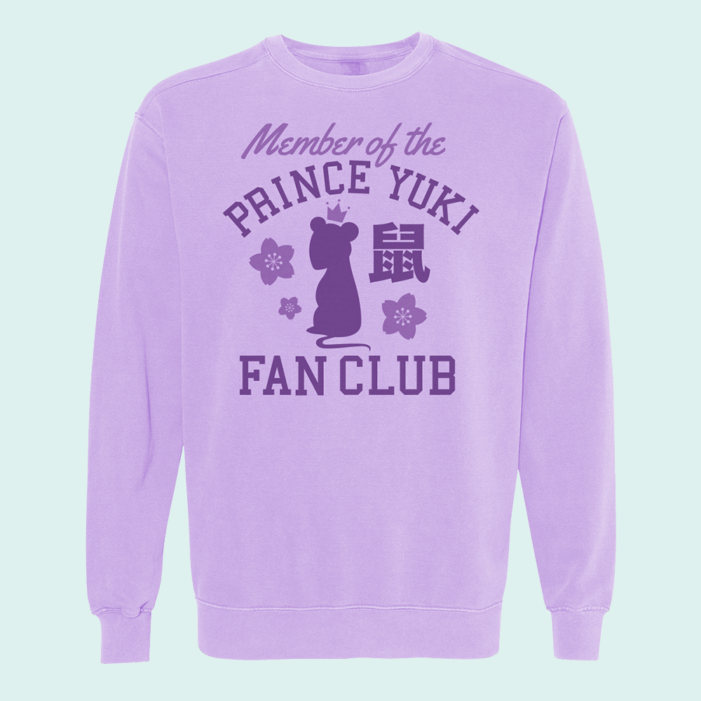 Prince Yuki Fan Club Comfort Colors Crewneck Sweatshirt