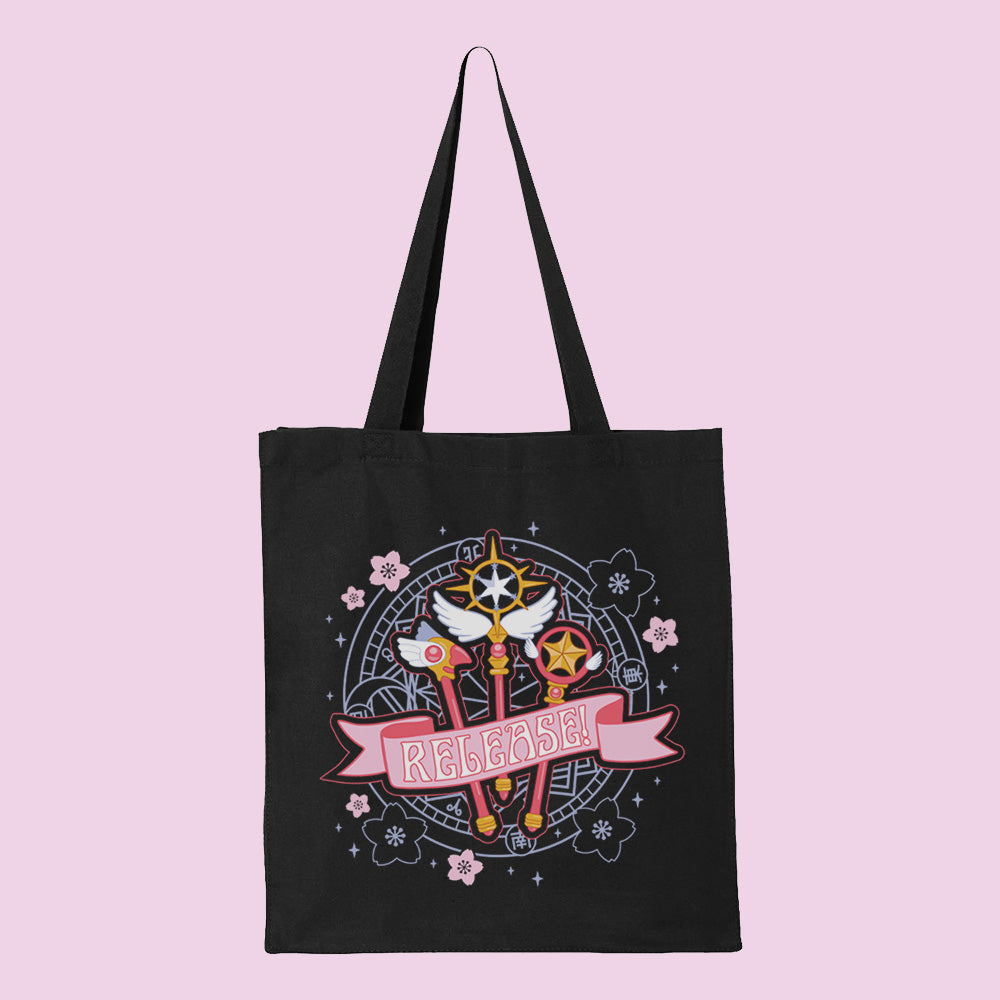 Release Magical Girl Wands Tote Bag