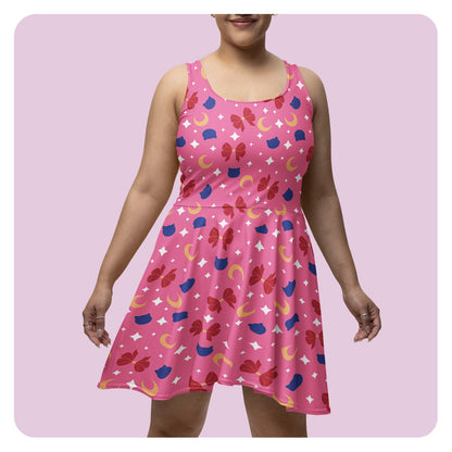 Moon Sailor Scout Patterned Skater Dress