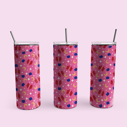 Moon Sailor Scout Patterned Skinny Tumbler