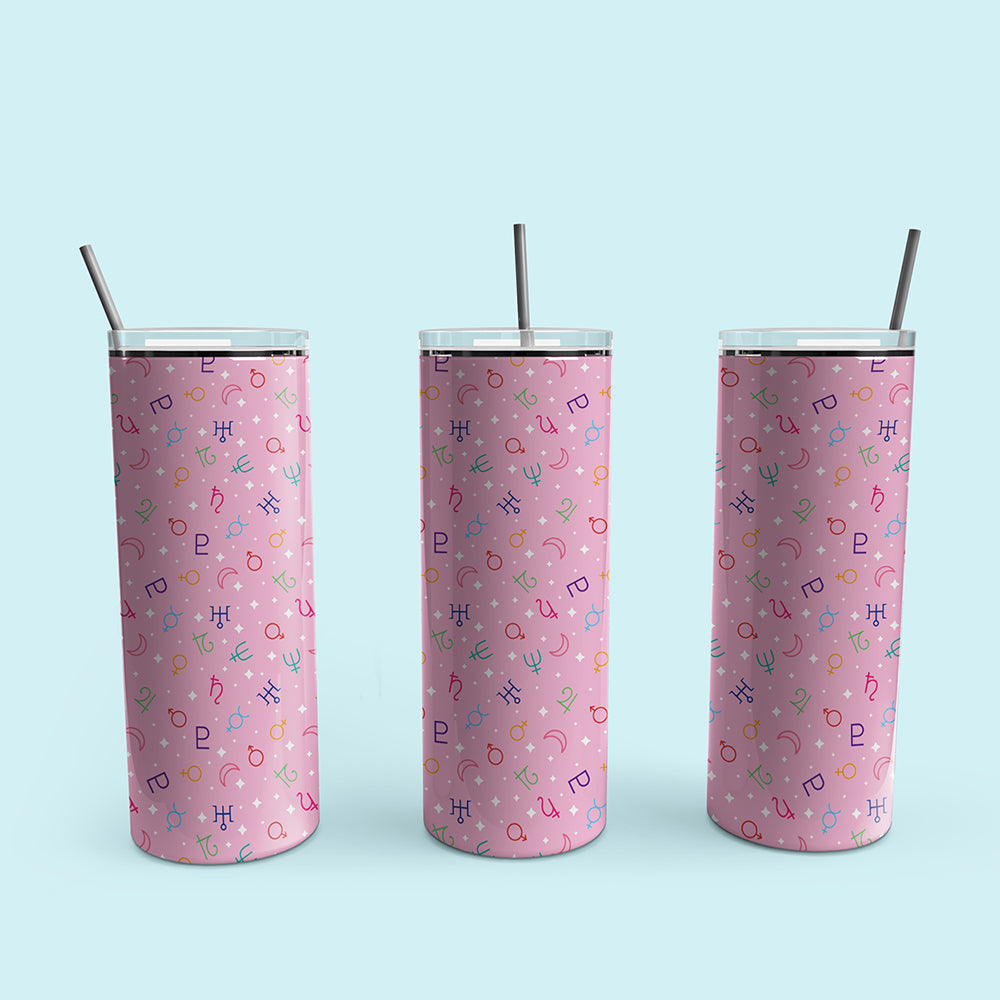 Sailor Scout Symbols Patterned Skinny Tumbler