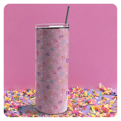 Sailor Scout Symbols Patterned Skinny Tumbler