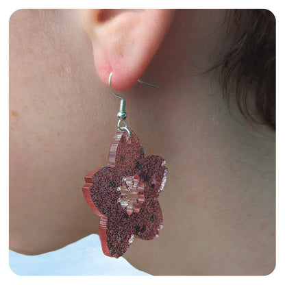 Sakura Flower Acrylic Earrings