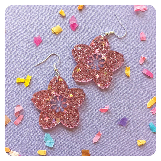 Sakura Flower Acrylic Earrings