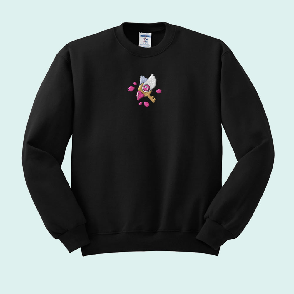 Sakura Key Embroidered Crewneck Sweatshirt