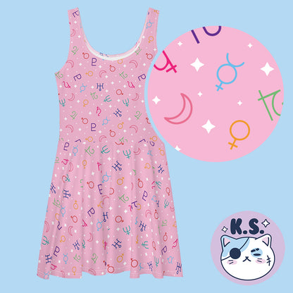 Sailor Scout Symbols Patterned Skater Dress