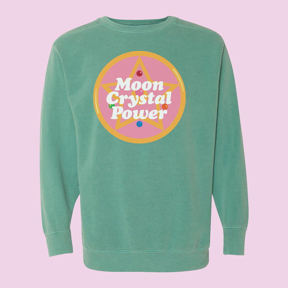 Moon Crystal Power Comfort Colors Crewneck Sweatshirt