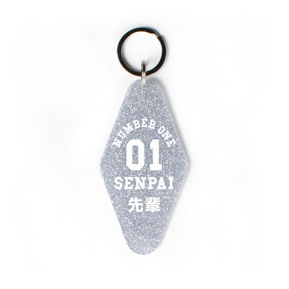 Number One Senpai Glitter Keychain