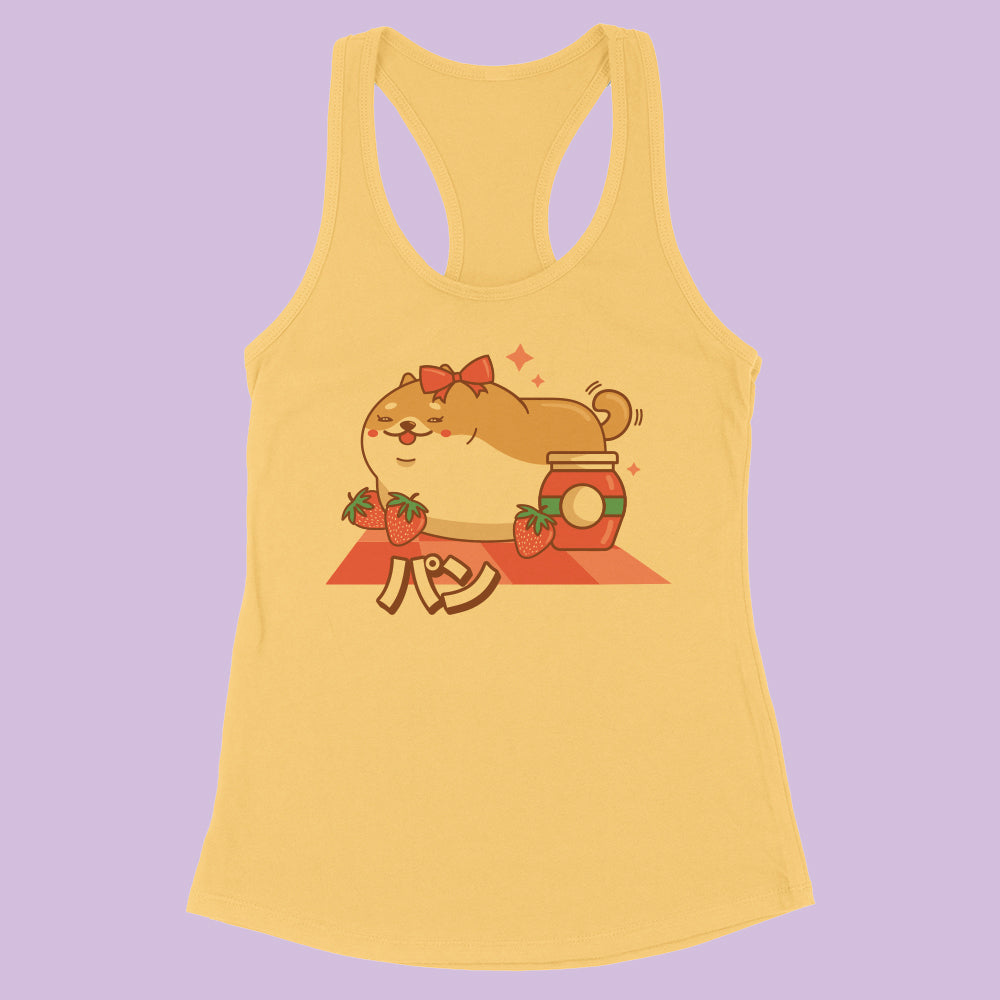 Shiba Inu Bread Loaf Racerback Tank