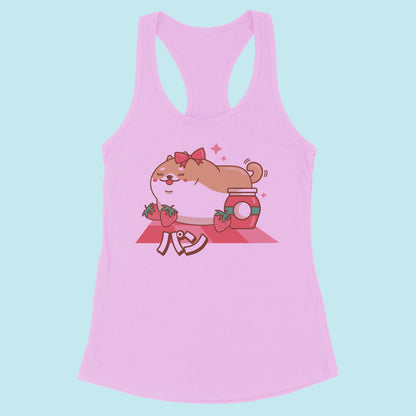 Shiba Inu Bread Loaf Racerback Tank