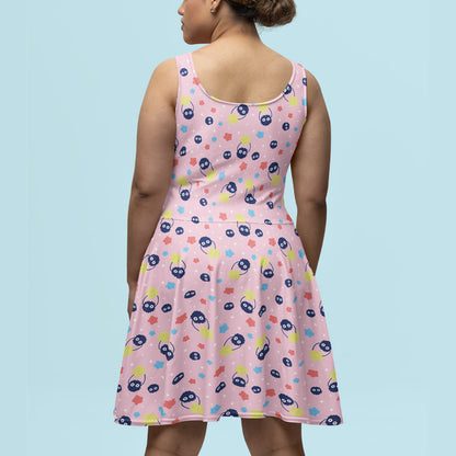 Soot Sprites Patterned Skater Dress