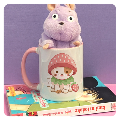 Strawberry Hat Cat Mug