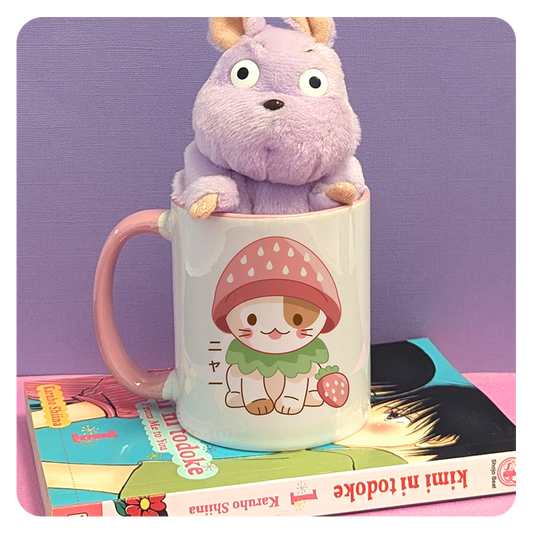 Strawberry Hat Cat Mug