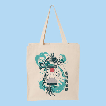 Water Dragon Hanafuda Tote Bag