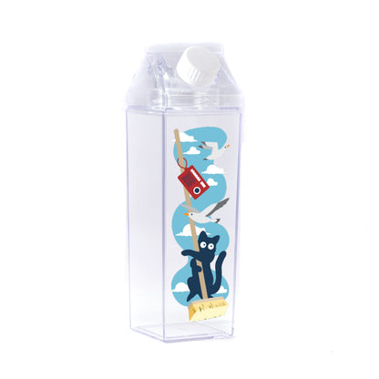 Jiji Cat and Broom Milk Carton Bottle