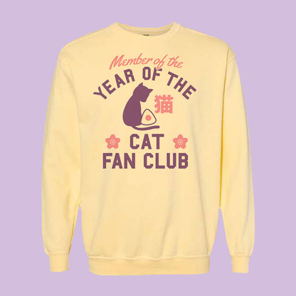 Year of the Cat Fan Club Comfort Colors Crewneck Sweatshirt