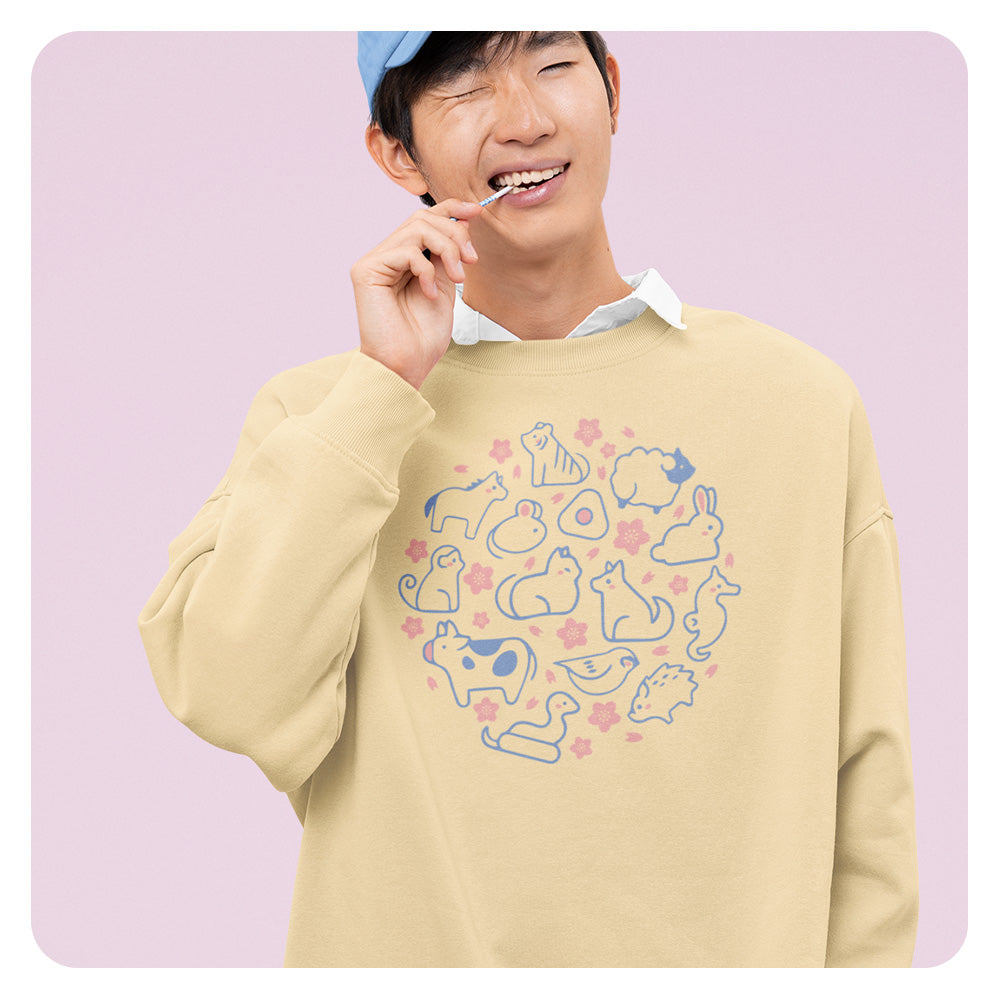 Zodiac Animals Comfort Colors Crewneck Sweatshirt