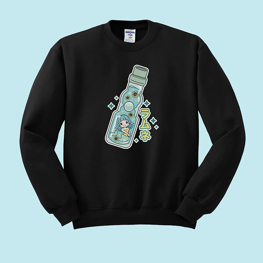 Mermaid Soda Bottle Crewneck Sweatshirt