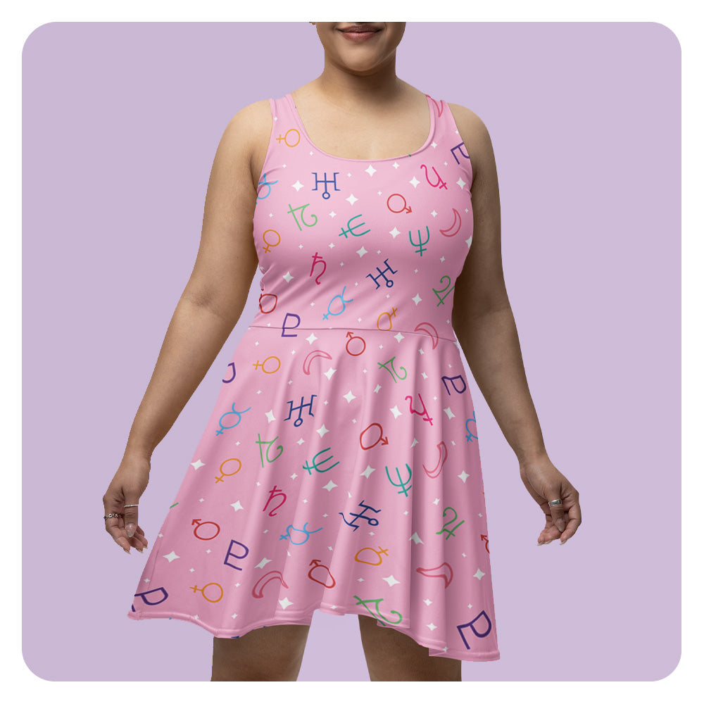 Sailor Scout Symbols Patterned Skater Dress